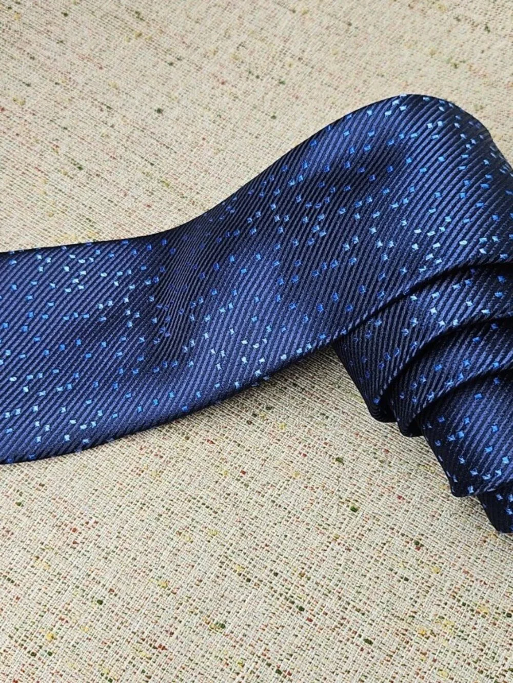 Vannotensa Men Tie Fashion Necktie Dark Blue Classic Tie Polyester Ties New